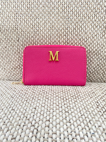 Cartera Piel Fucsia Personalizado