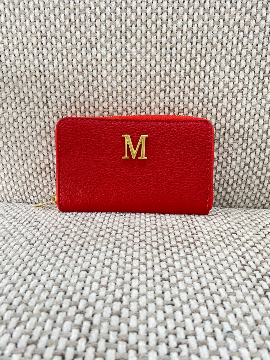 Cartera Piel Roja Personalizado