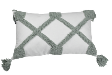 Cojín Artesanal Bicolor Gris