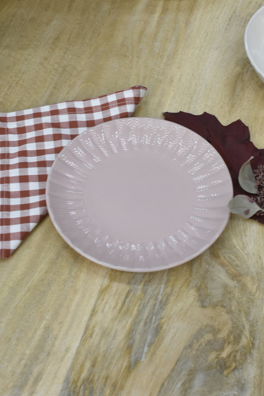 Set Plato Llano Rosa