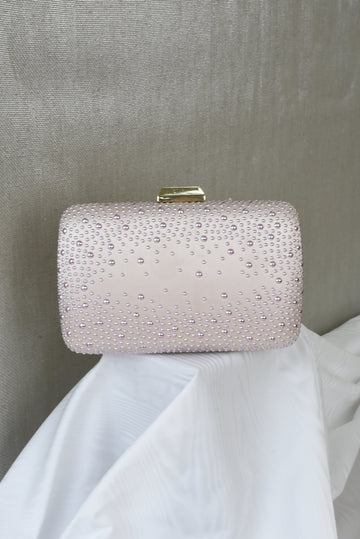 Clutch Perla Rosa Empolvado