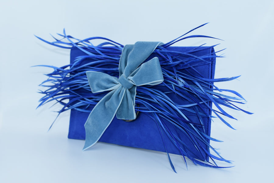 Cartera Plana Lazo Azul
