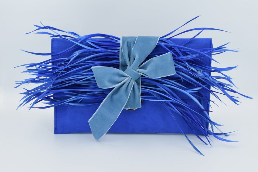 Cartera Plana Lazo Azul