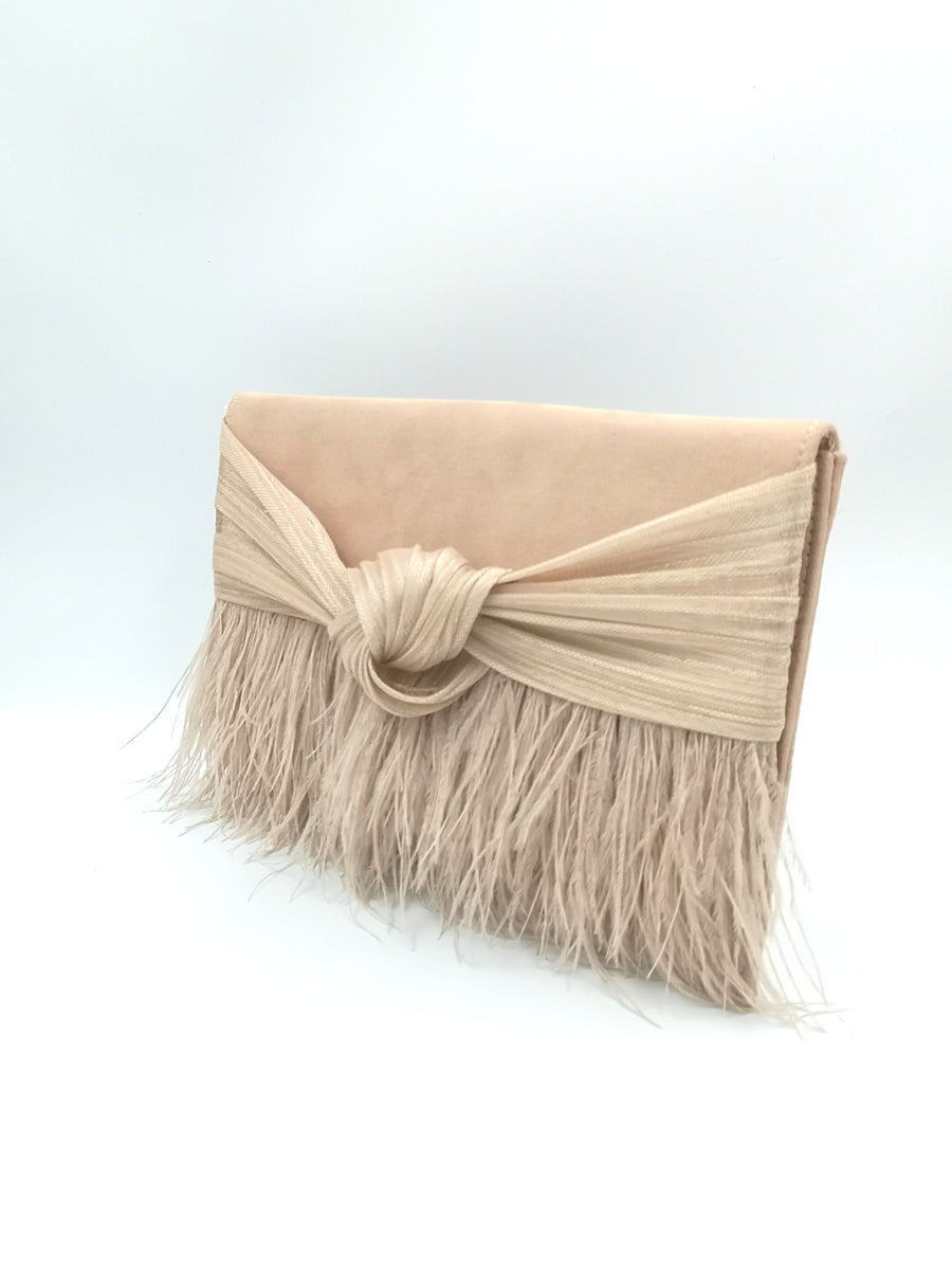 Cartera Plana Serena Seda Rosa Nude