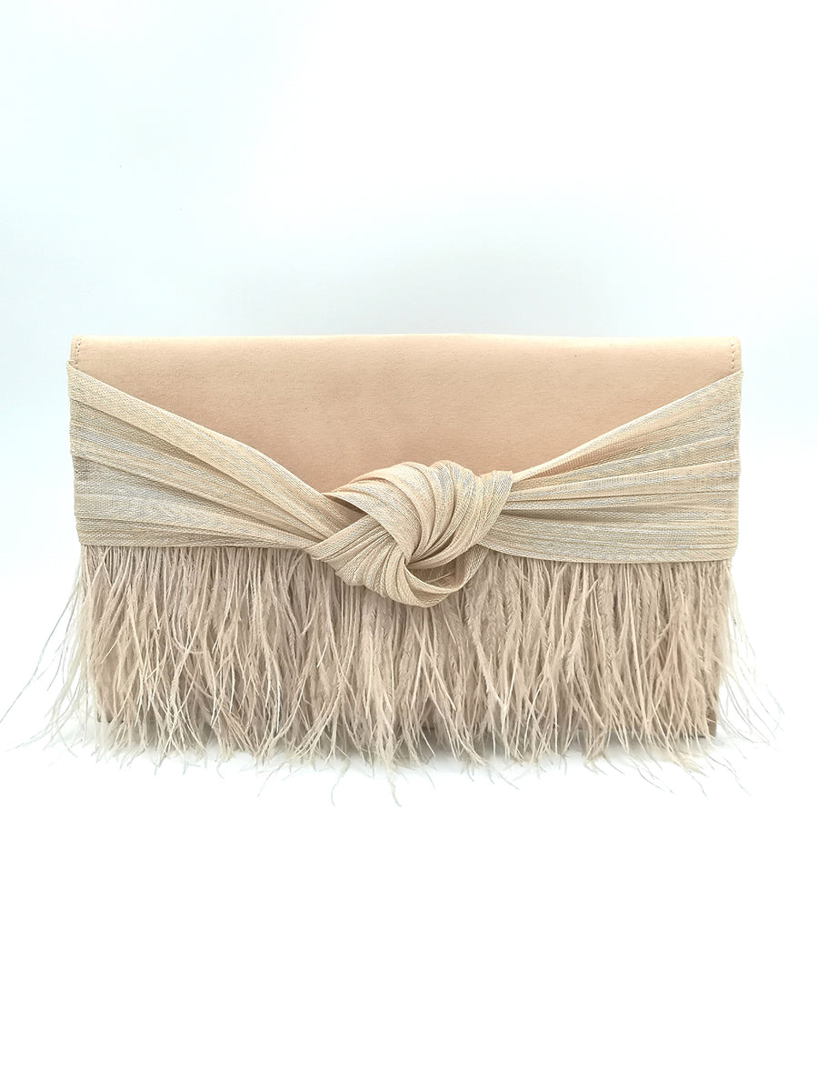 Cartera Plana Serena Seda Rosa Nude