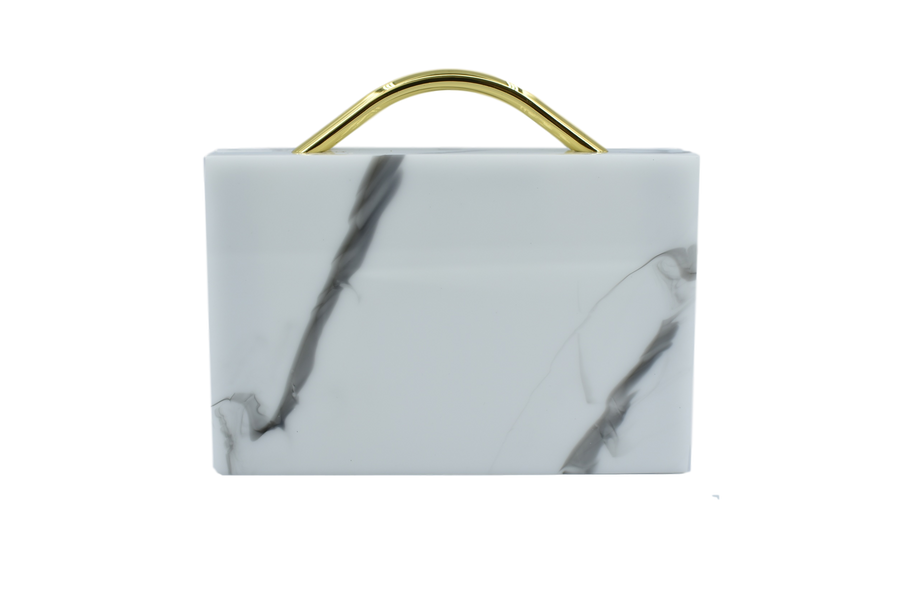 CLUTCH BLANCO MARMOL