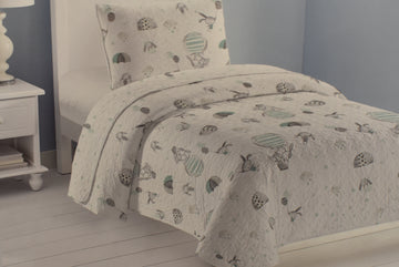 Colcha Infantil Conejos Verde