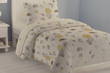 Colcha Infantil Conejos Amarillo