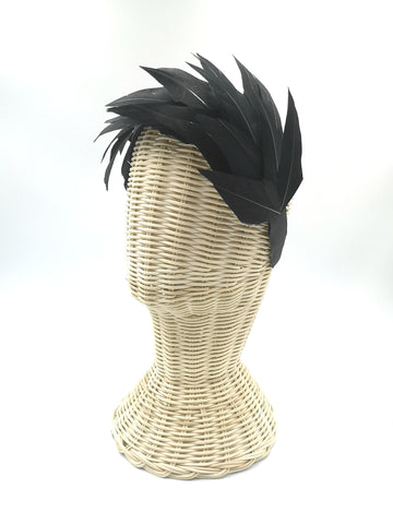 Diadema de Plumas Dharma Negro