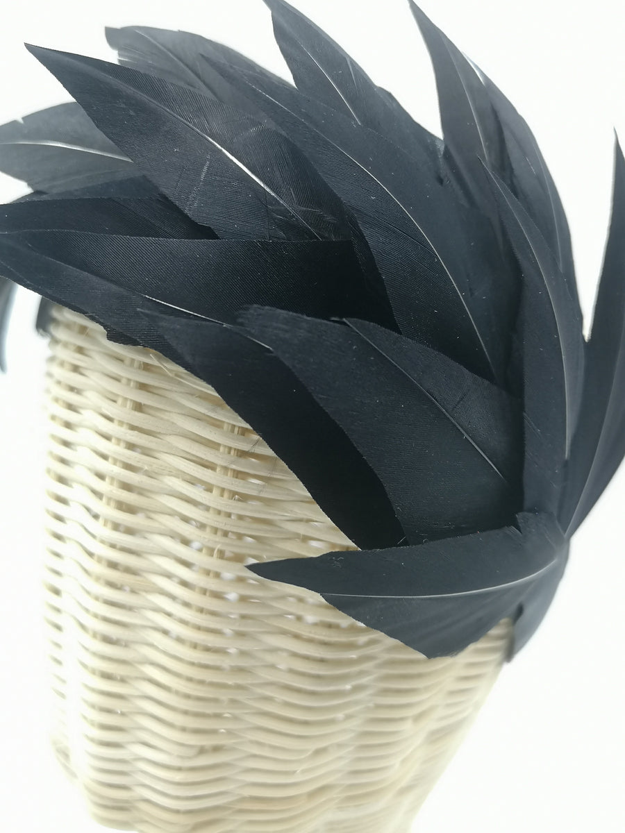 Diadema de Plumas Dharma Negro