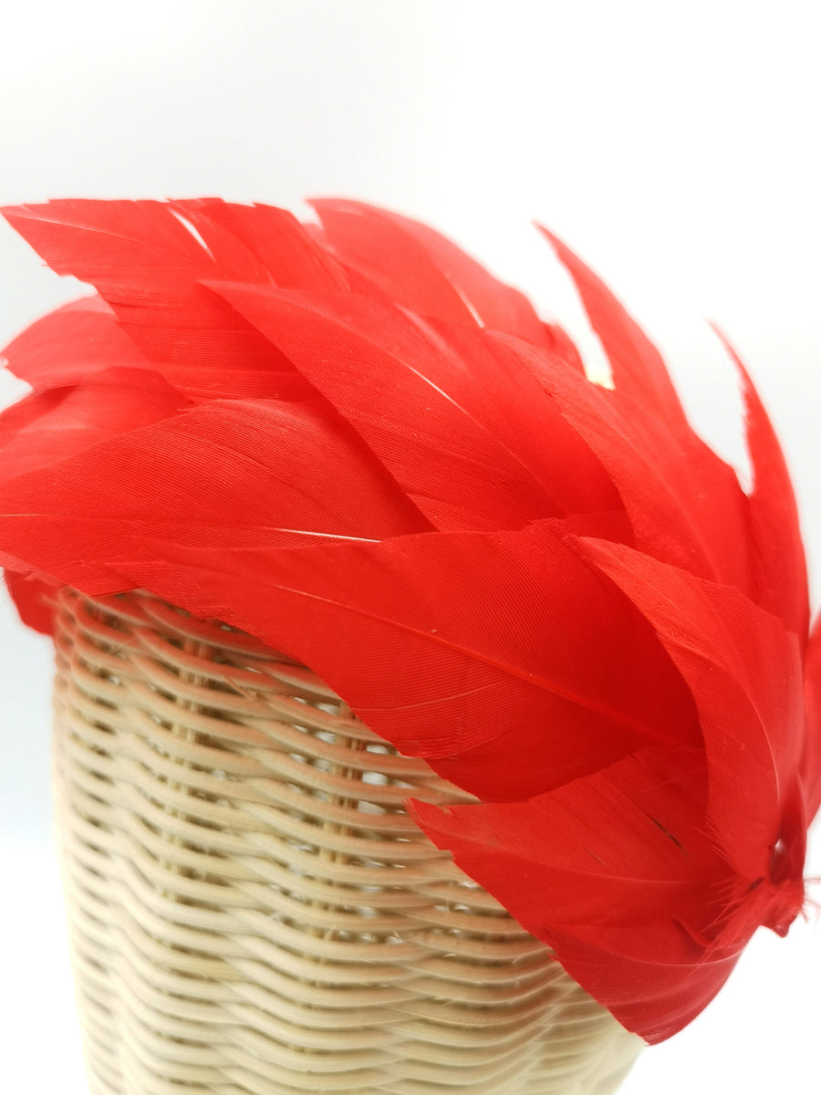 Diadema de Plumas Dharma Rojo
