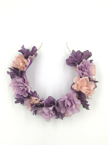 Diadema de flores Malvas