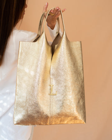 Bolso Bolsa Piel Dorado