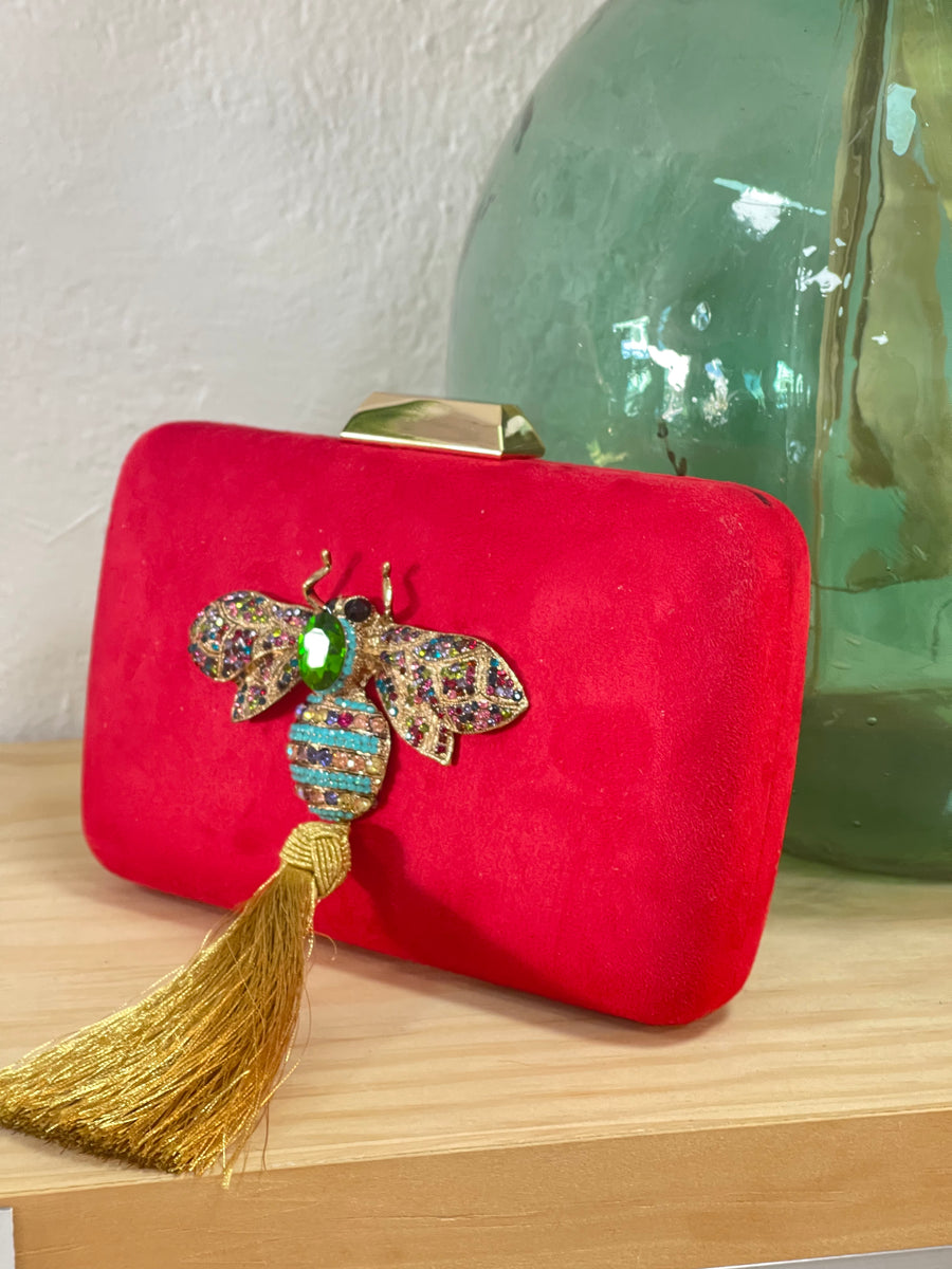 Clutch Joya Balí Rojo