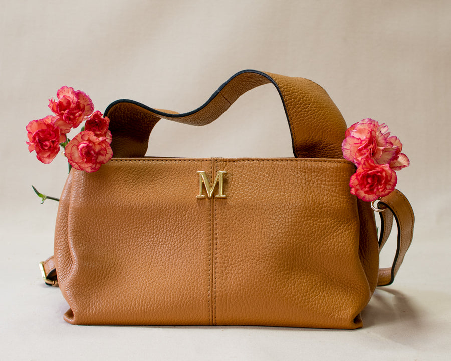 Bolso Piel Camel Matilda Personalizado