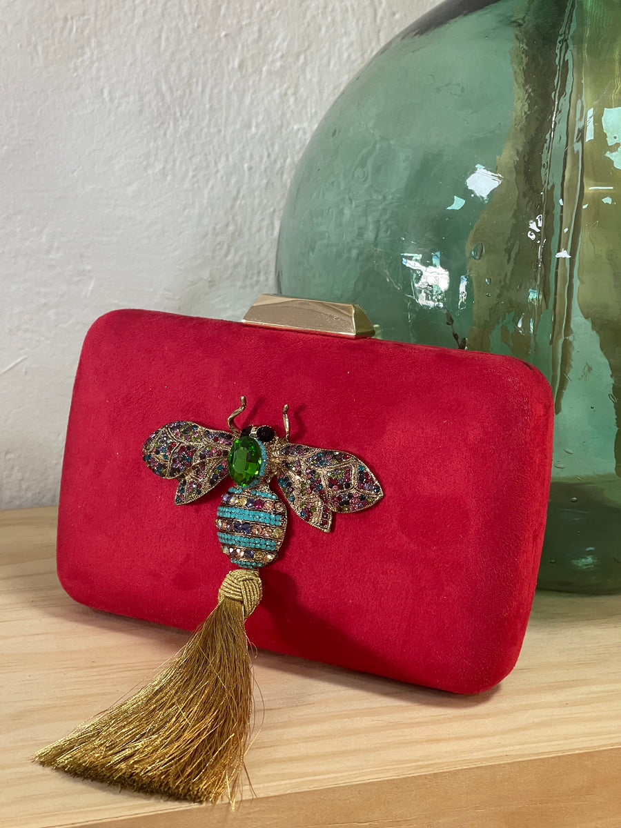 Clutch Joya Balí Rojo