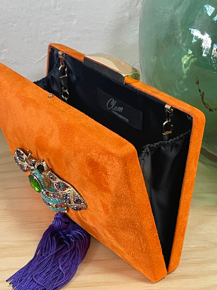 Clutch Joya Balí Naranja